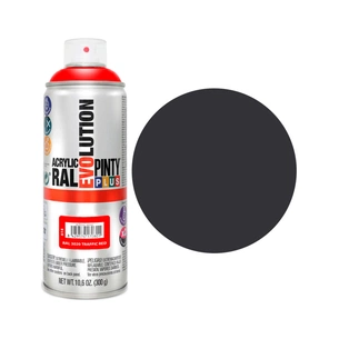 Фарба-аерозоль Pintyplus на водній основі Evolution Ral 9004 Чорна 400 мл (8429576173000) зображення 1