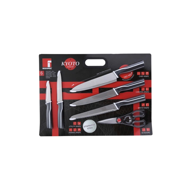 Набір ножів Bergner Kyoto, з ножицями, 6 предметів (BG-8986-MM) - зображення 8