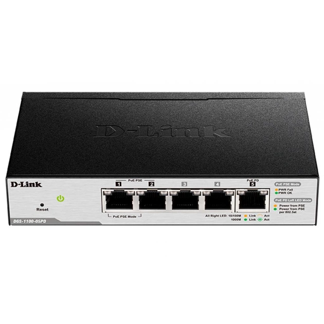 Комутатор мережевий D-Link DGS-1100-05PD - изображение 1