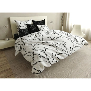 Постільна білизна MirSon Бязь Premium 17-0413 Cats on the willow Сімейна (2 x 160x220) (2200002948845) зображення 1