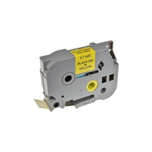 Стрічка для принтера етикеток UKRMARK RL-B-T641P-BK/YE, аналог TZE641. 18 мм х 8 м (900255) зображення 1