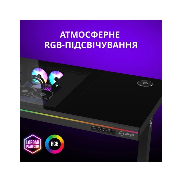 Комп'ютерний стіл Lorgar ELITE 90W Wood Black (LRG-DE90W) - picture 6