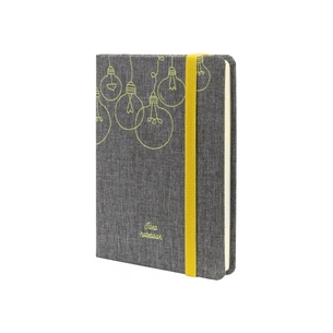 Книга записна Optima А6 IDEA тверда обкладинка текстиль, гумка, кремовий блок, лінія (O27192-04) зображення 1