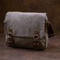 Сумка Vintage Текстильна Сіра (20605) - зменшене зображення 8