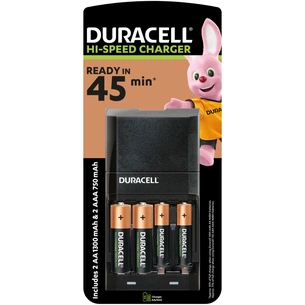 Зарядний пристрій для акумуляторів Duracell CEF27 + 2 rechar AA1300mAh + 2 rechar AAA750mAh (5001374) изображение 1
