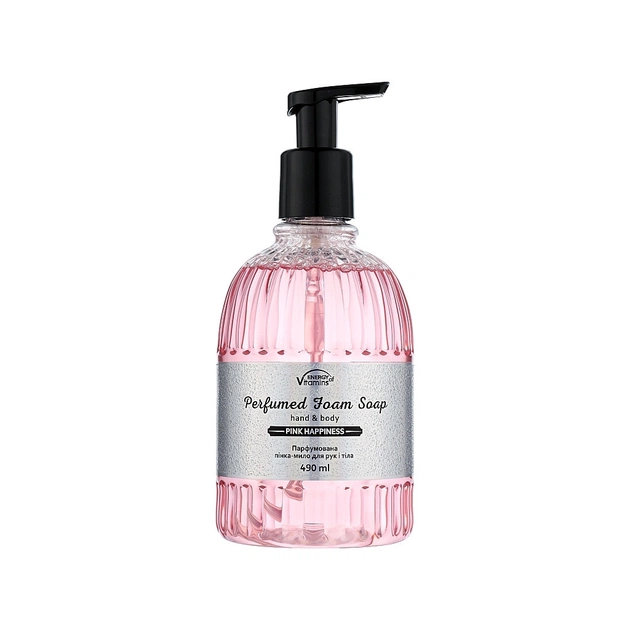 Мило-пінка Energy of Vitamins Perfumed Foam Soap Hand & Body Pink Happiness 490 мл (4823080006832) - изображение 1