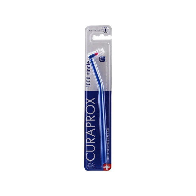 Зубна щітка Curaprox CS 1006 Single & Sulcular 6 мм Монопучкова Темно-синя (CS 1006-02) - зображення 1
