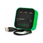 Концентратор Voltronic USB 2.0 to 3xUSB 2.0 + SD/MMC/TF/M2 green/black (CUB3-GB) - зменшене зображення 1