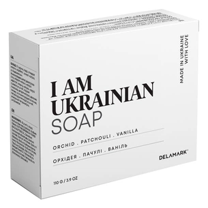 Тверде мило DeLaMark I Am Ukrainian Орхідея-Пачулі-Ваніль 110 г (4820152333308) зображення 1