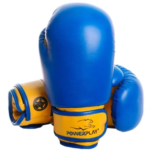 Боксерські рукавички PowerPlay 3004 JR 6oz Blue/Yellow (PP_3004JR_6oz_Blue/Yellow) зображення 1