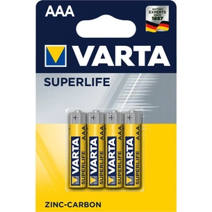 Батарейка Varta SUPERLIFE Zinc-Carbon R03 * 4 (02003101414) зображення 1