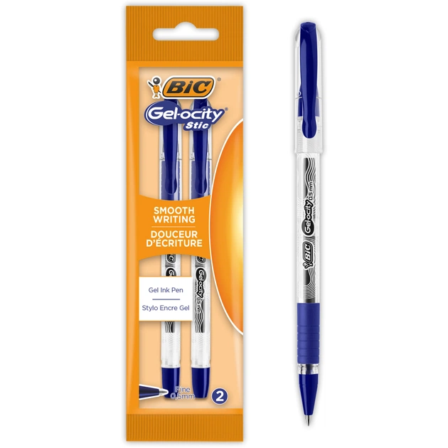 Ручка гелевая Bic Gel-ocity Stic 0,5 мм 2 шт синяя (bc989707) - изображение 1