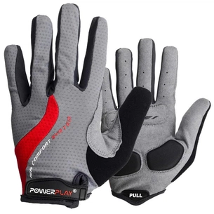 Велорукавиці PowerPlay 6554 Grey/Red S (6554B_S_Grey) зображення 1