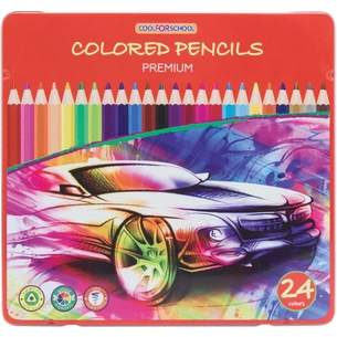 Олівці кольорові Cool For School Premium, тригранні, 24 кольори (CF15179) зображення 1