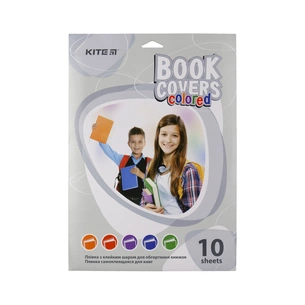 Обкладинки для книг Kite Плівка самоклеюча 50x36 см, 10 штук, асорті кольорів (K20-308) зображення 1