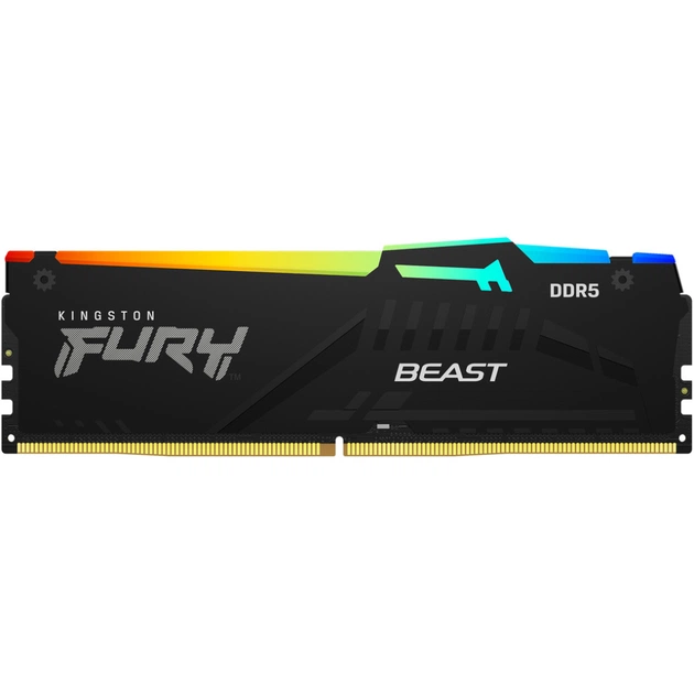 Модуль пам'яті для комп'ютера DDR5 32GB 6000 MHz Beast RGB Kingston Fury (ex.HyperX) (KF560C40BBA-32) - изображение 1