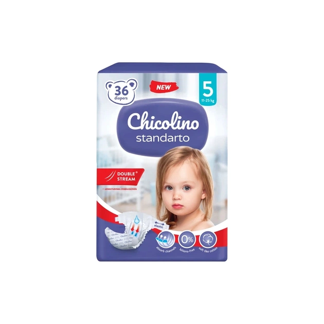 Підгузки Chicolino Standarto Middle Розмір 5 (11-25 кг) 36 шт (4823098410553) - зображення 1