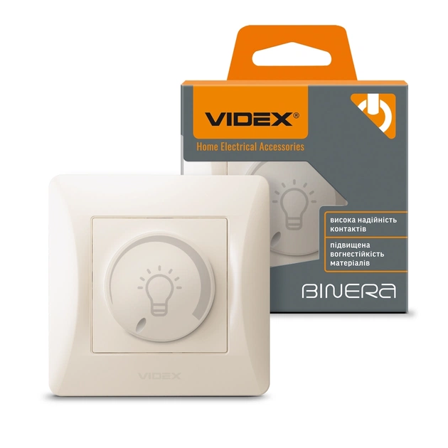 Світлорегулятор Videx BINERA LED 200Вт кремовий (VF-BNDML200-CR) - зображення 4