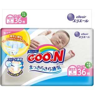 Підгузки GOO.N SS для новонароджених до 5 кг унісекс 36 шт. (853888) зображення 1