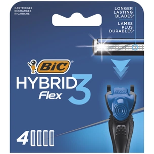 Змінні касети Bic Flex 3 Hybrid 4 шт. (3086123480926) изображение 1