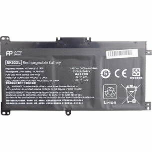Акумулятор до ноутбука PowerPlant HP Pavilion X360 14-BA (BK03XL, HSTNN-LB7S) 11.55V 3400mAh (NB461493) зображення 1