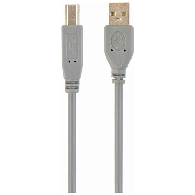 Кабель для принтера USB 2.0 AM/BM 1.8m Cablexpert (CCP-USB2-AMBM-6G Grey) - зображення 1