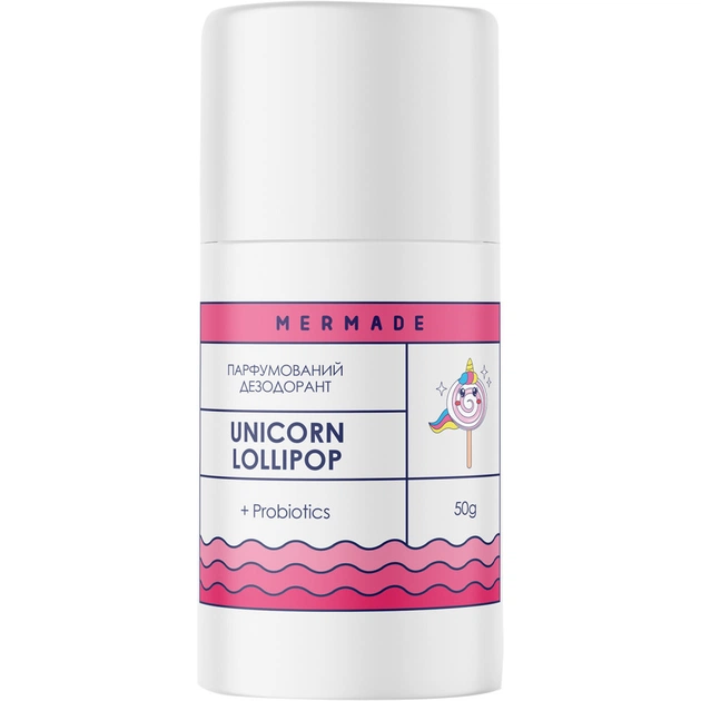 Дезодорант Mermade Unicorn Lolipop Парфумований з пробіотиком 50 г (4820241302772) - изображение 1
