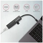 Концентратор AXAGON USB-C to 3xUSB-A + RJ45 0.2m metal black (HMC-GL3A) - зменшене зображення 4