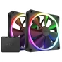 Кулер до корпусу NZXT F140RGB Twin (Black) (RF-R14DF-B1) - зменшене зображення 1