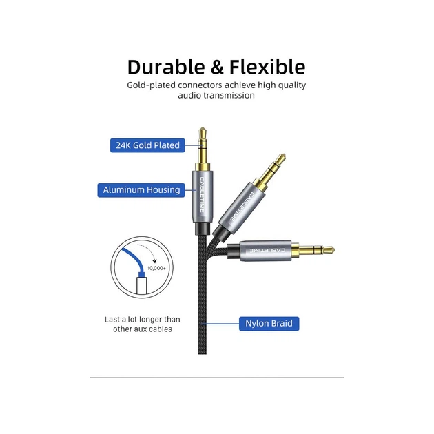 Кабель мультимедійний 3.5mm M to 3.5mm F 3.0m Cabletime (CA915255) - picture 6