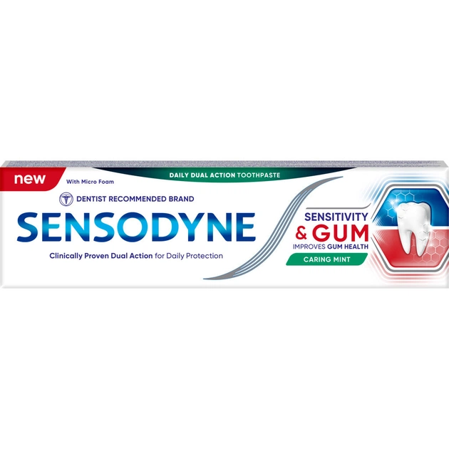 Зубная паста Sensodyne Чувствительность зубов и защита десен 75 мл (5054563154415) - изображение 1