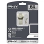USB флеш накопичувач PNY flash 64GB Attache i Durable Metal Silver USB 2.0 (FDI64GATTI-EF) - уменьшенное изображение 3