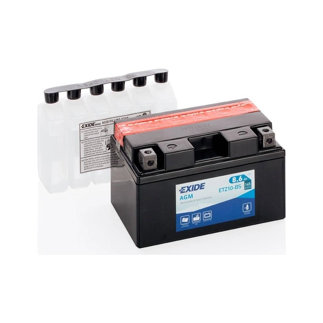 Аккумулятор автомобильный EXIDE AGM 8,6Ah (+/-) (145EN) (ETZ10-BS) - изображение 1