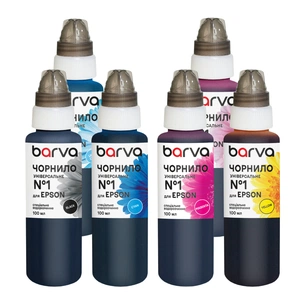 Чорнило Barva Epson 1 6х100 мл, universal, BK/C/M/Y/LC/LM (EU1-100-2MP) зображення 1