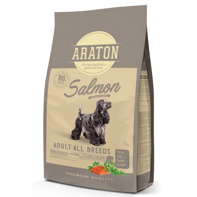 Сухий корм для собак ARATON Salmon Adult All Breeds 15 кг (ART47471) - зображення 1