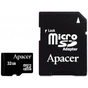 Карта пам'яті Apacer 32Gb microSDHC Class4 w/ 1 Adapter RP (AP32GMCSH4-R) - зменшене зображення 1