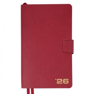 Тижневик Leo planner датований 2026 "Alpha", м‘який, бордовий, 352 сторінки (252630) picture 1