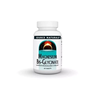 Мінерали Source Naturals Магній Бісгліцинат, Magnesium Bis-Glycinate, 60 таблеток (SN2131) зображення 1
