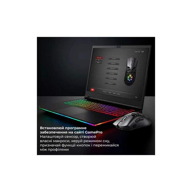Мишка GamePro Genesis Spider Wireless/Bluetooth/USB Black (GM870B) - picture 8