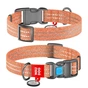 Нашийник для тварин WAUDOG Re-cotton з QR паспортом світловідбивний Ш 20 мм Д 28-40 см помаранчевий (02884) - зменшене зображення 4