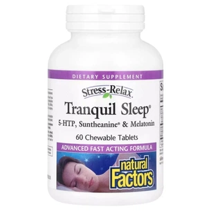 Вітамінно-мінеральний комплекс Natural Factors Здоровий сон, Stress-Relax, Tranquil Sleep, 60 жувальних таблеток (NFS-02831) зображення 1