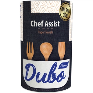 Паперові рушники Диво Premio Chef Assist 3 шари 300 відривів 1 рулон (4820003837566) зображення 1