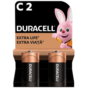 Батарейка Duracell C LR14 лужна 2шт. в упаковці (5000394052529 / 81483545) зображення 1