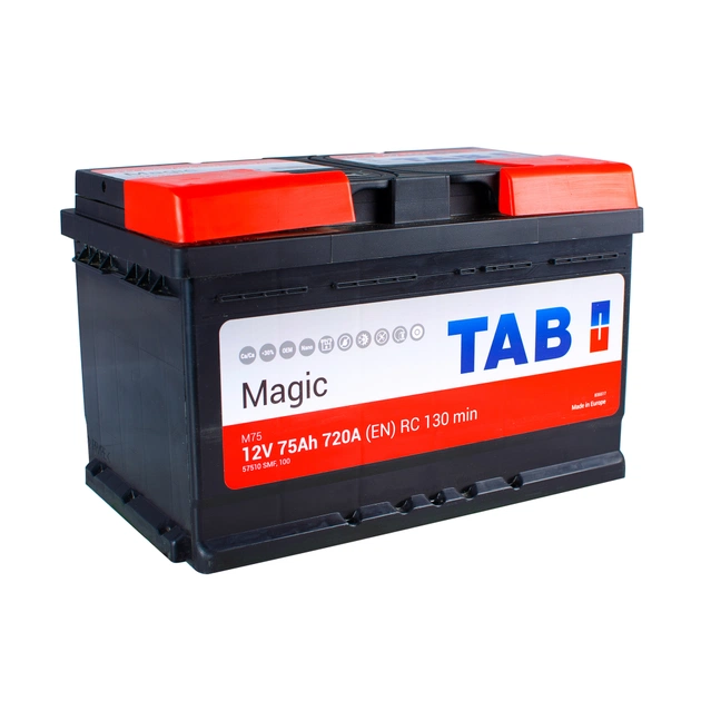 Акумулятор автомобільний TAB 75Ah/12V Magic Euro (низький) (189072S) - изображение 1