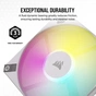 Кулер до корпусу Corsair iCUE AF120 RGB Slim White (CO-9050164-WW) - зменшене зображення 10
