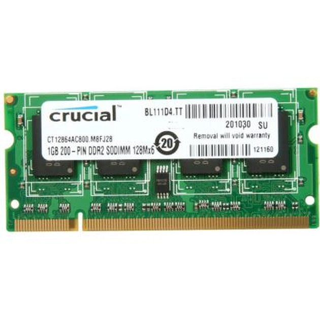 Модуль пам'яті для ноутбука SoDIMM DDR2 1GB 800 MHz Micron (CT12864AC800) - зображення 1