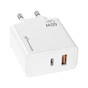 Зарядное устройство Grand-X GaN 1xUSB-C + 1xUSB 65W PD3.0 QC4.0 AFC SCP FCP white (CH-960W) - уменьшенное изображение 3