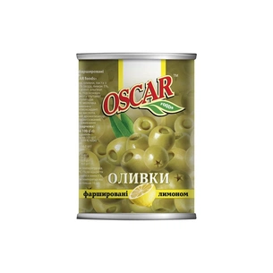 Овощная консервация Oscar foods Оливки фаршированные лимоном 300 г (8413552051468) изображение 1