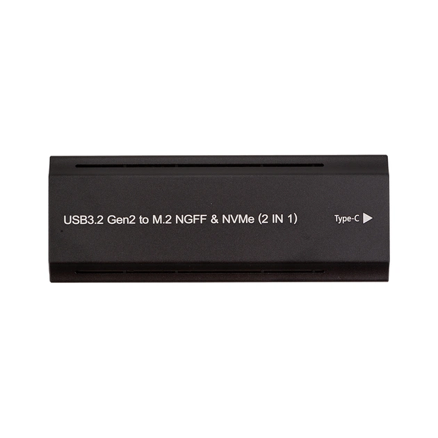 Карман внешний PowerPlant SSD M.2 PCIe NGFF/NVMe USB3.2, 20Gbps, RGB (HC380527) - изображение 1