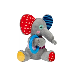 Іграшка для собак GiGwi Plush Слоненя з кільцем та пищалкою 16 см (2256) зображення 1